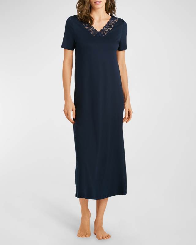 Moments Short-Sleeve Long Nightgown